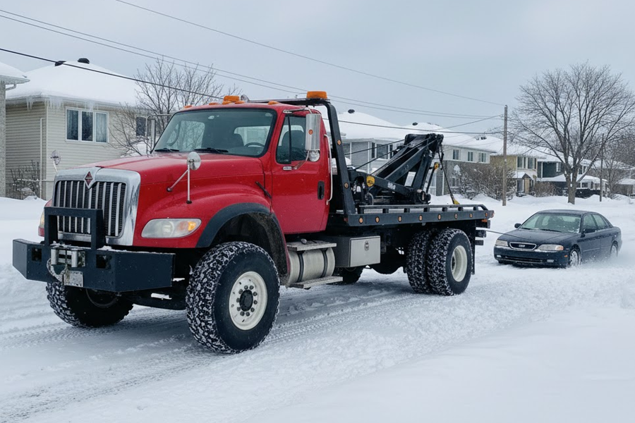 Winch-out recovery of a stuck vehicle